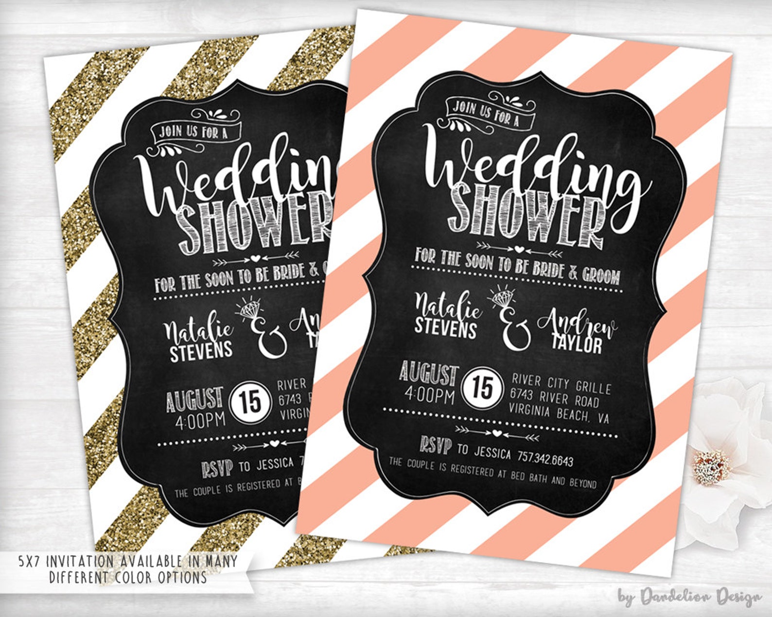 Couples Wedding Shower Invitation Printable Etsy