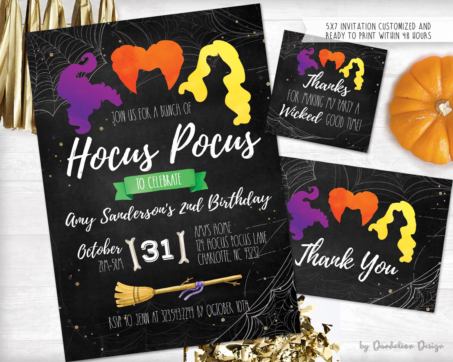 Hocus pocus baby shower invitations 2025