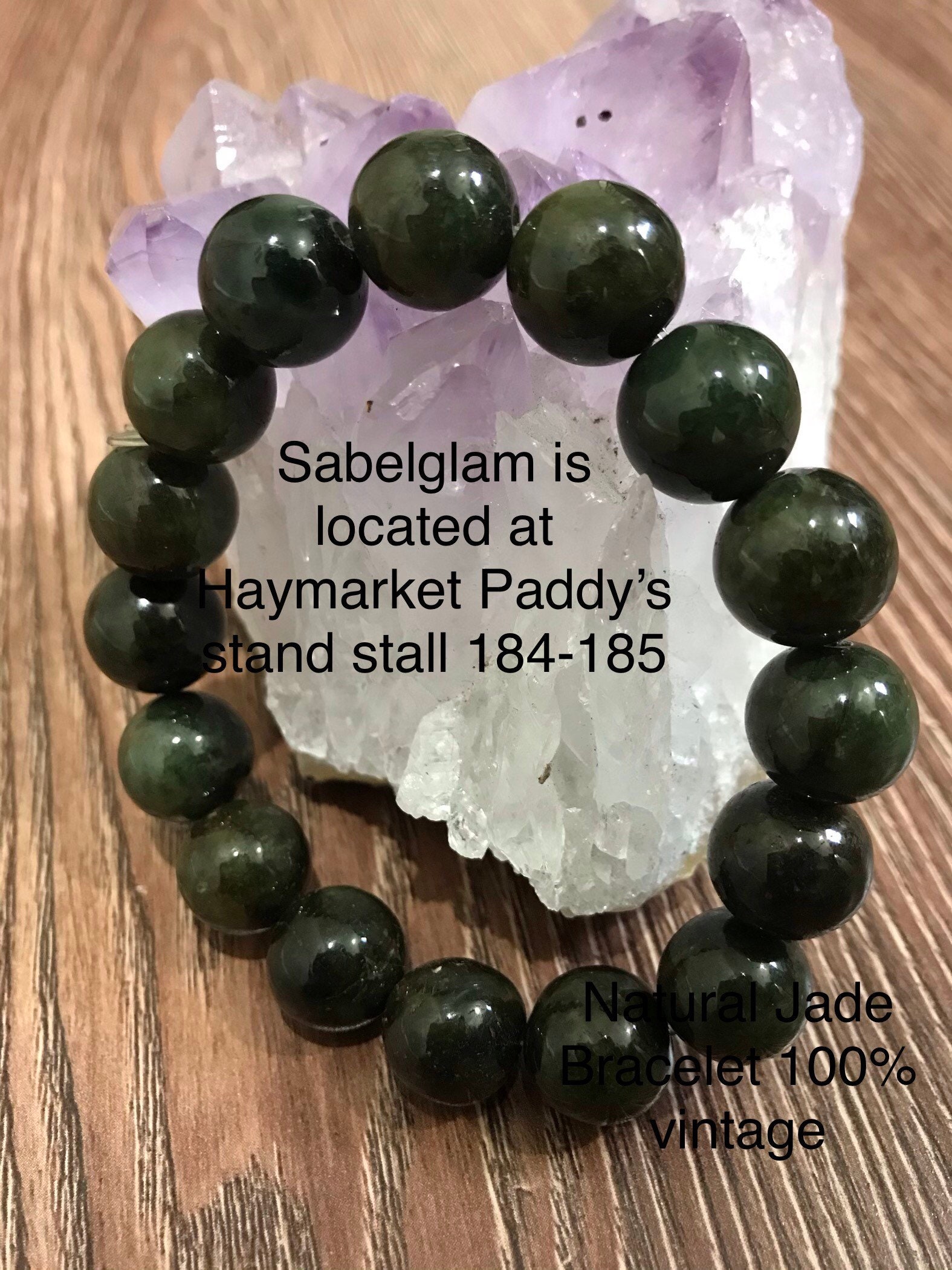 Natural Jade Bracelet 100% vintage