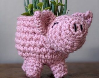 PATTERN ONLY - Small Piggy Planter