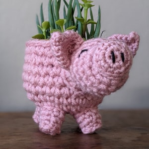 PATTERN ONLY - Small Piggy Planter