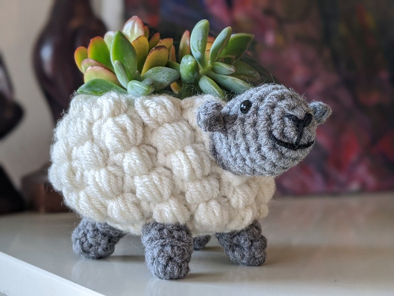 PATTERN ONLY Small Sheep Planter image 1