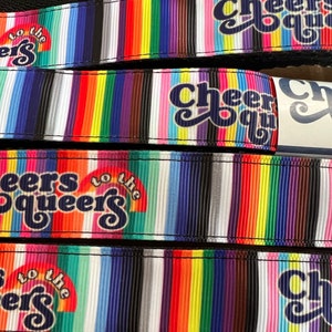LGBTQIA+ Pride Flag on Black Background Roller Skate Leash With D Rings - adjustable - Yoga Mat Strap - Skateboard Sling