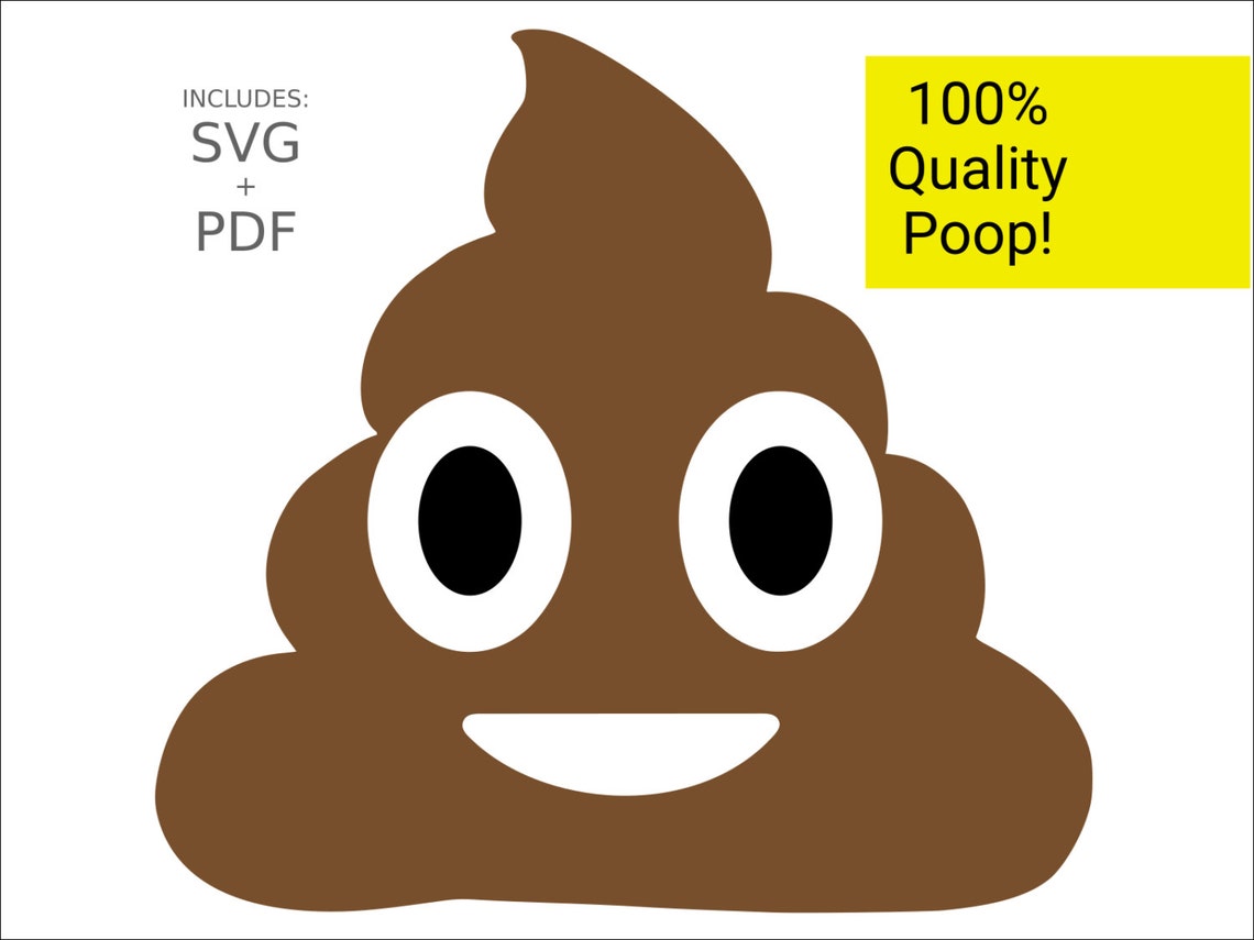Emoji Poo Vinyl Silhouette Poop Coloring Pages Cricut Cut Crafts | Porn ...