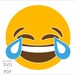 Cuttable Emoji SVG, LOL Laughing Tears of Joy Emoticon, Teared Smiley Face Vector Cut File for Wood, T-Shirts, Vinyl & Metal for PC + Mac