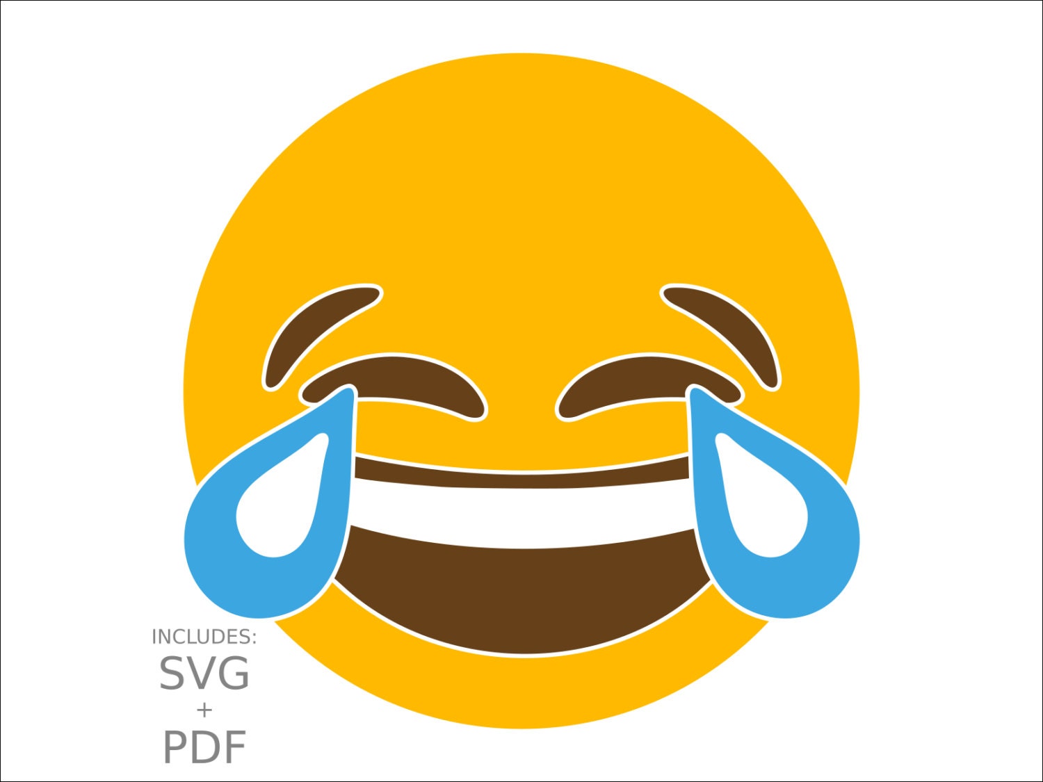 Download Cuttable Emoji SVG LOL Laughing Tears of Joy Emoticon ...