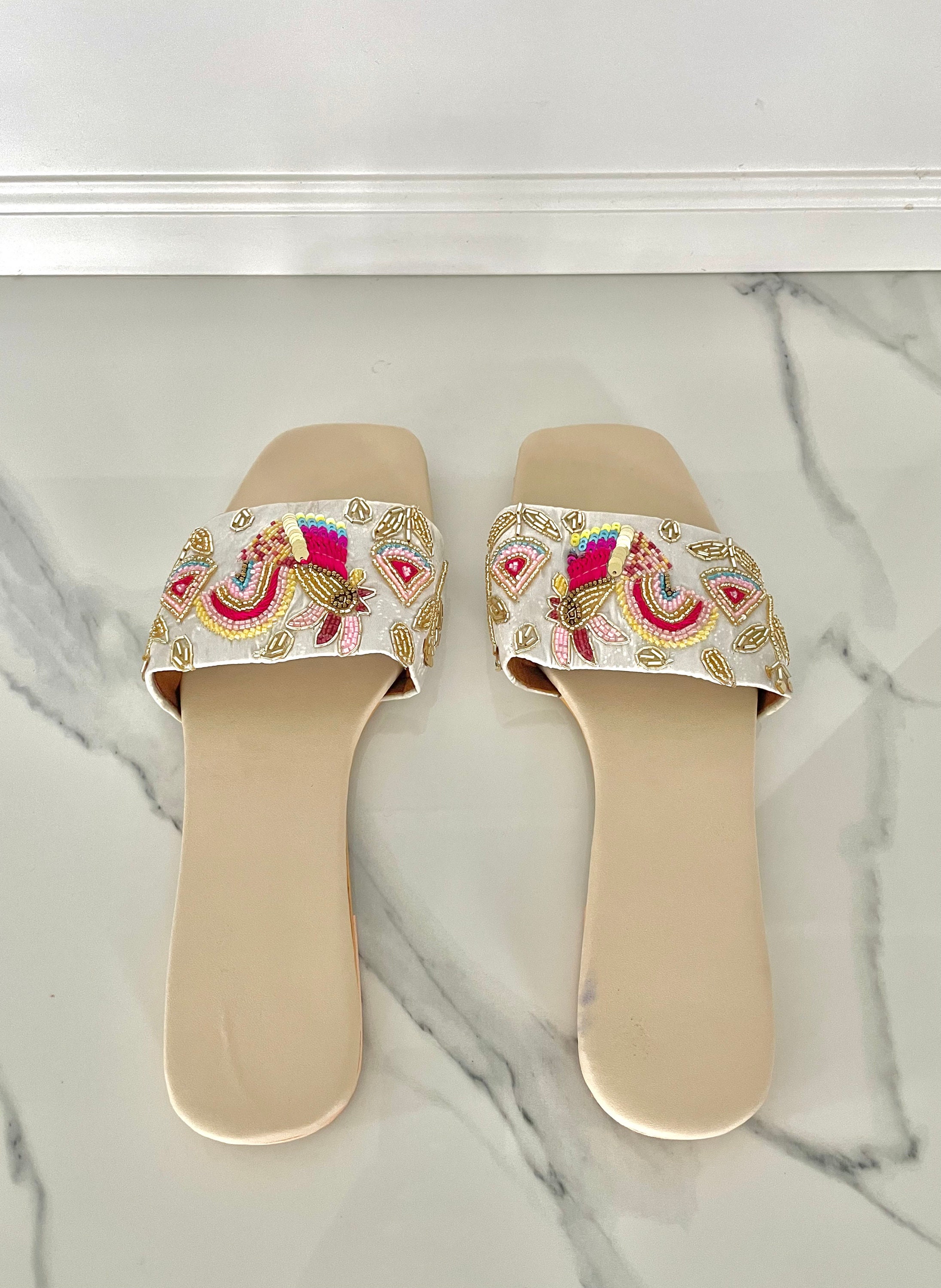 サンダル・ミュール Leather Sandals Insole Embroidery Amazon.com: OMIREL Women's Platform Wedges Flowers