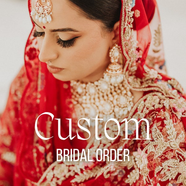 Custom Order Indian Bridal Jewelry | Personalized Jewelry | Indian Jewelry | Indian Jewellery | Punjabi Jewelry | Punjabi Jutti| Sheeshphool