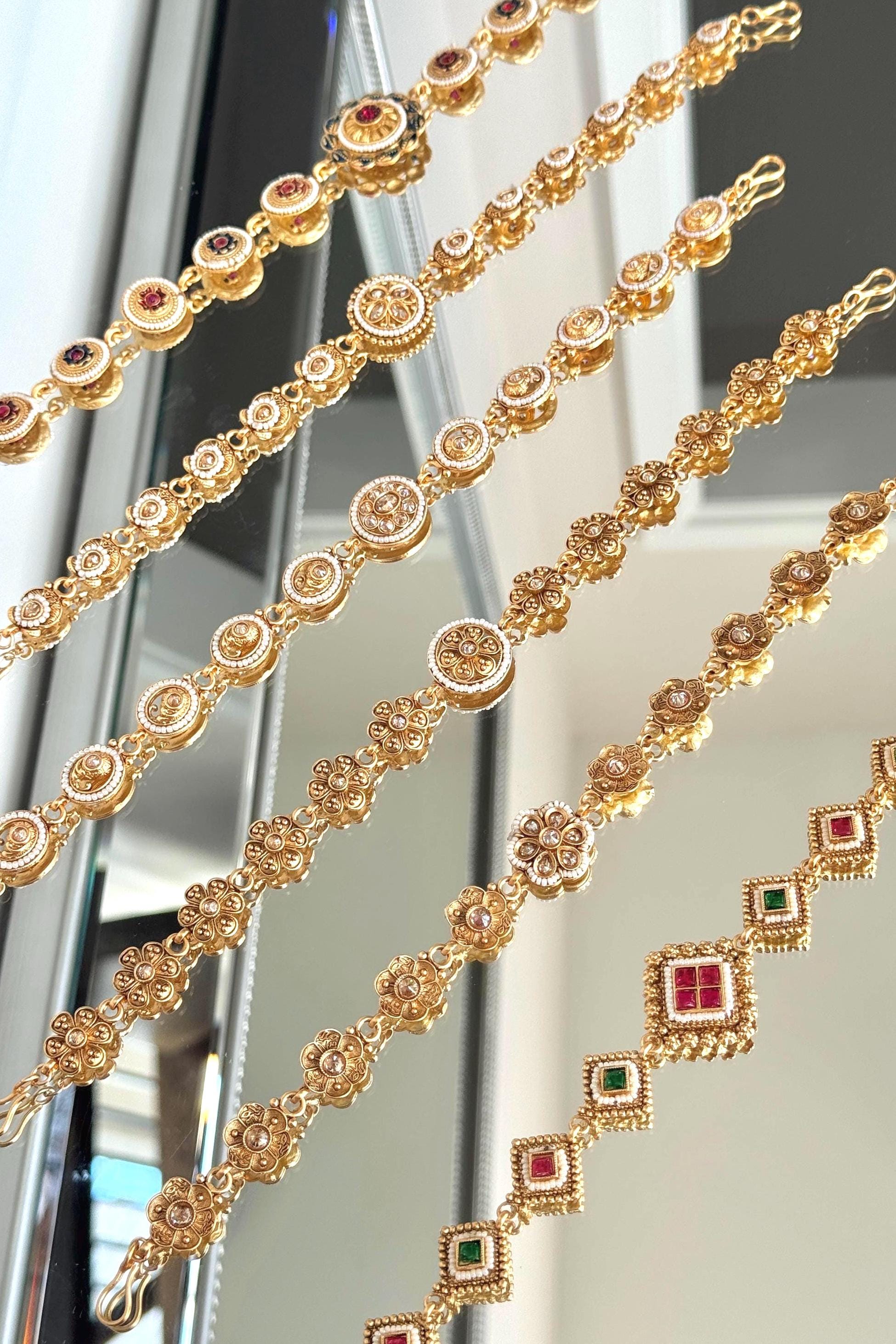 Gold Kundan Sheeshphool | Kundan Matha Patti | Alia Bhatt Sheesh Patti | Maang Tikka | Indian Hair Jewelry | Sheesh Phool | Punjabi Jewelry