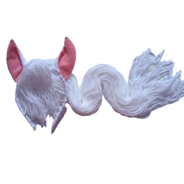 Bandeau de pièce de costume de crinière d'oreilles de cheval blanc