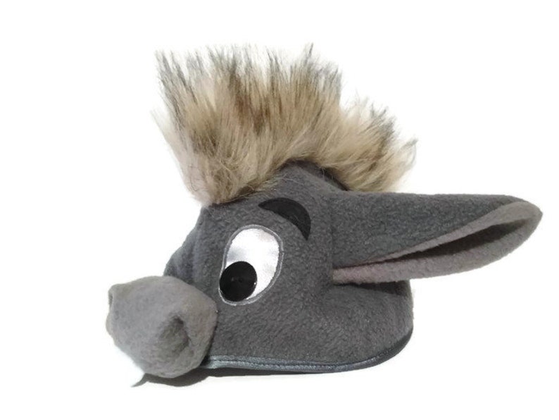Donkey Hat Costume Grey Winnie the Pooh Eeyore Small One\u00a0Shrek Benjamin Christmas Birthday Party Gift Halloween Children Adult Toddler Size