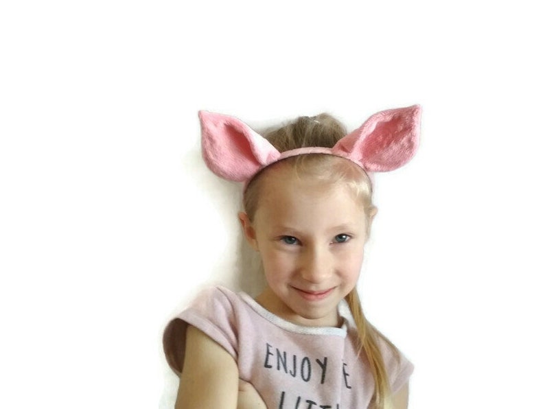 Pig Ears Light Pink Plush Piggy Costume Girls Headband Boys Etsy