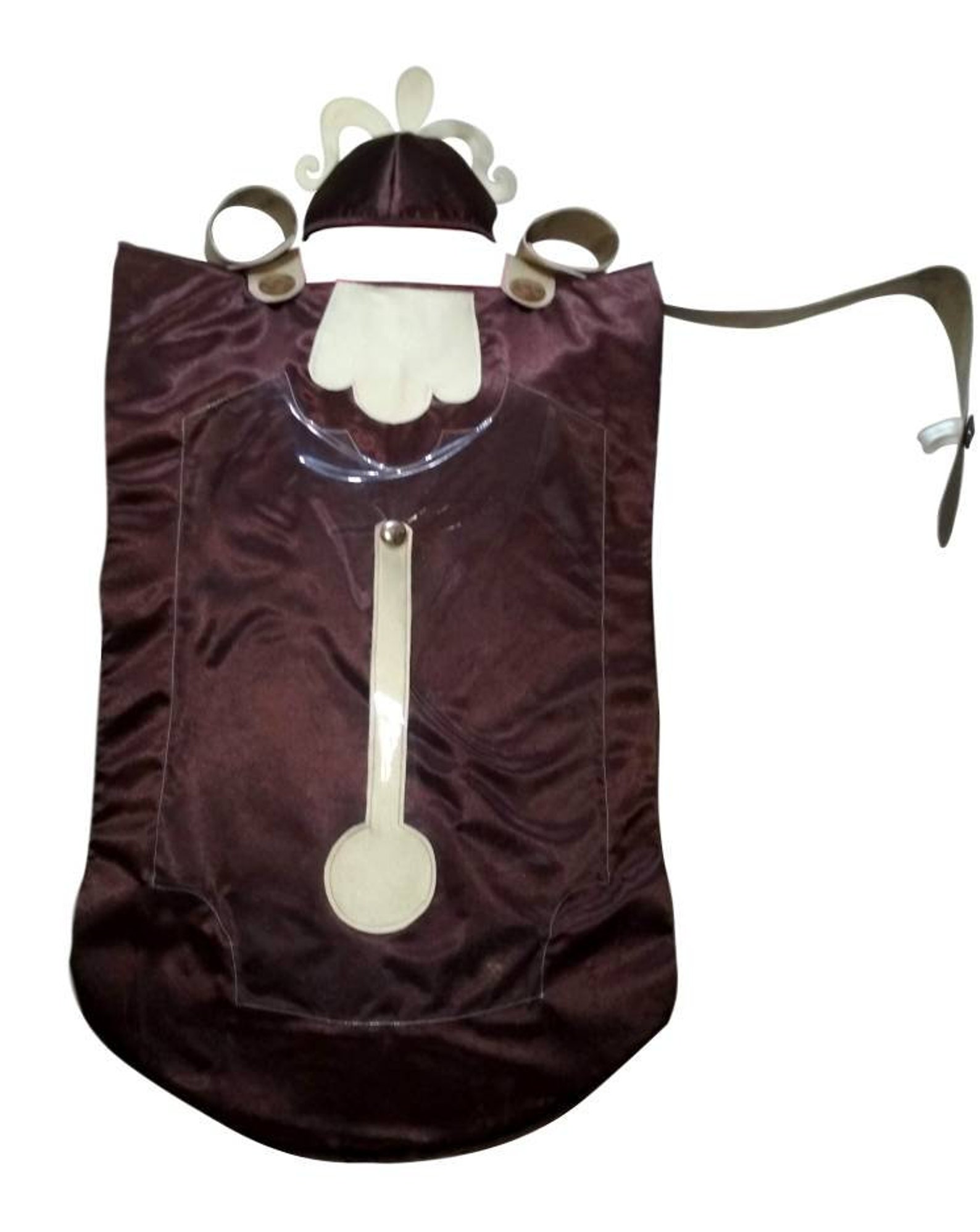 Big Clock Costume Brown and Golden Halloween Suit Adult Size Etsy