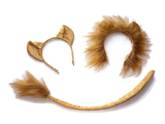 Lion Ears Mane Tail Ears Faux Fur Costume Piece for Children - Etsy UK