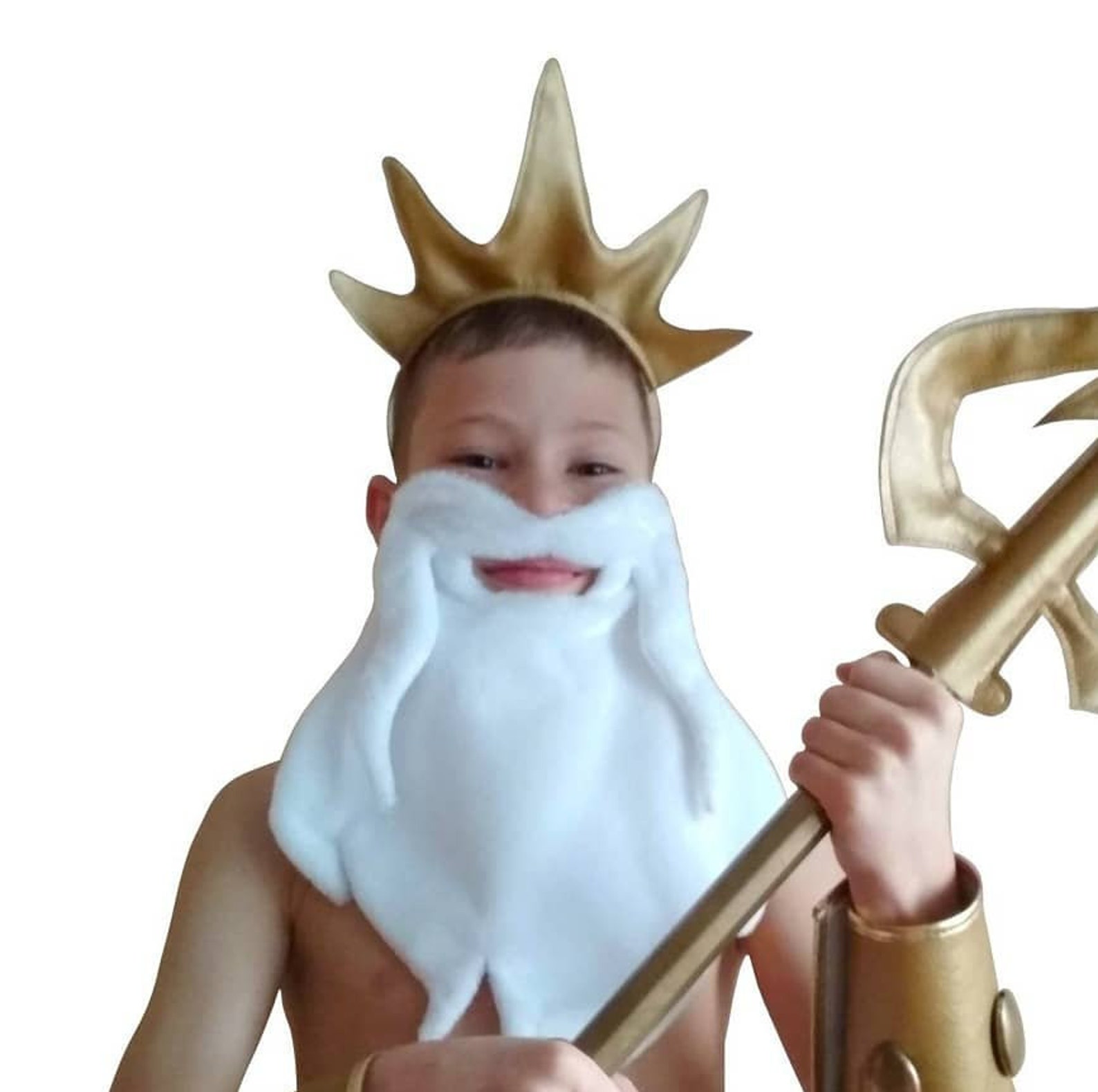 King Triton Golden Crown Gold Tiara Poseidon Ready to ship Etsy