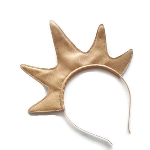 König Triton Krone Poseidon Gold Tiara Kunstleder Stirnband Mann Frauen Mädchen Jungen Kostüm