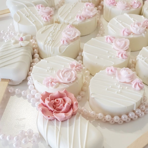 Pink and white chocolate covered Oreos (please see full description)