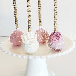 Custom bling stick cake pops for wedding, birthday, bachelorette party or any event (please read full description)