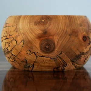 Hand Turned Spalted Maple Bowl