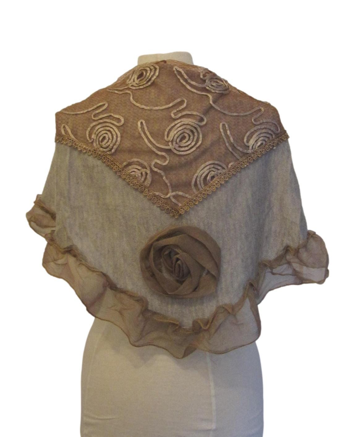 Sciarpa Da Donna Trasparente A Forma Di Triangolo Decorativo