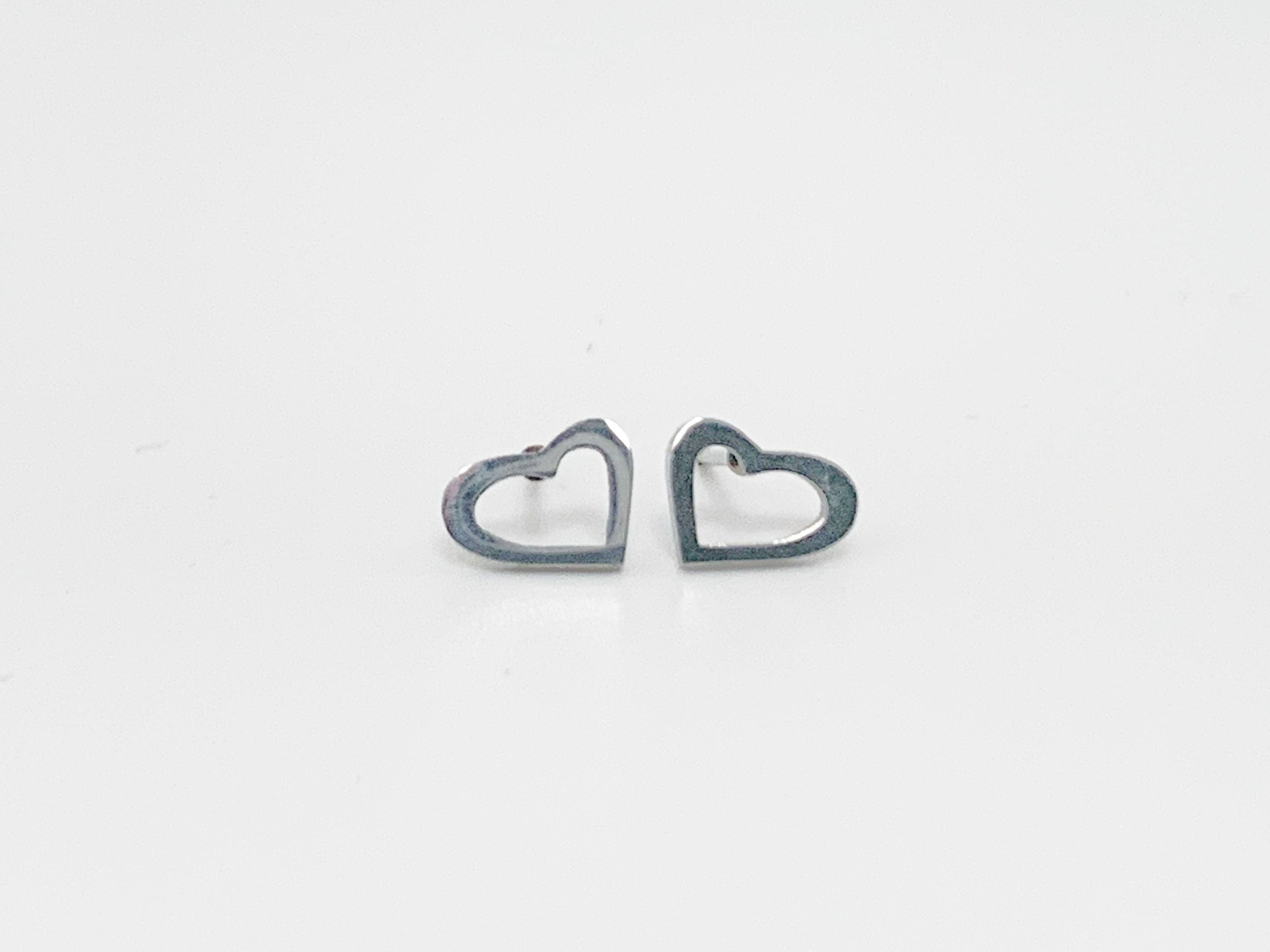 Heart Earrings; Heart Stud Earrings; Heart Jewelry; Earrings