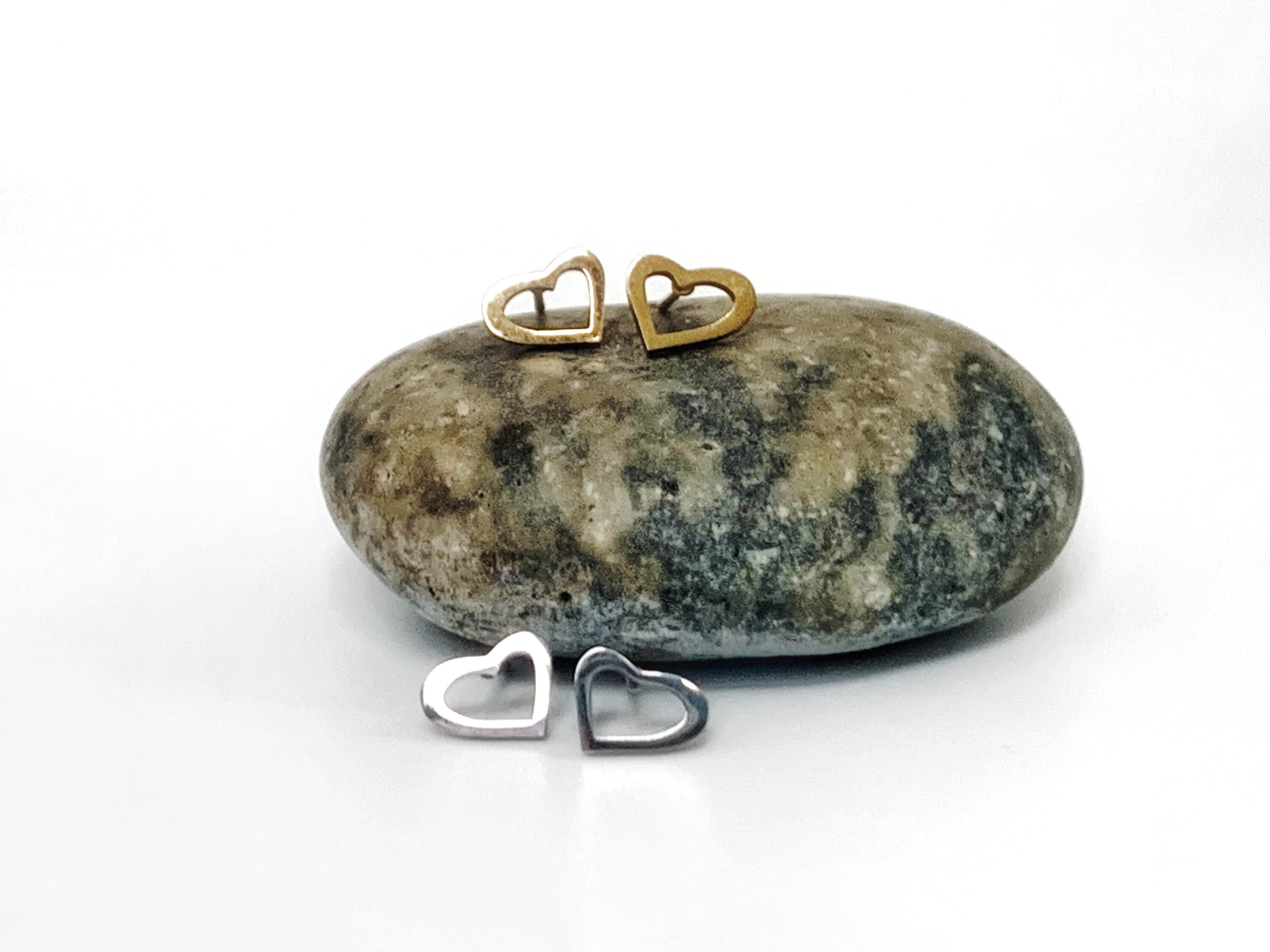 Heart Earrings; Heart Stud Earrings; Heart Jewelry; Earrings