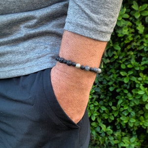 Men’s Lava Bead Rosary Bracelet