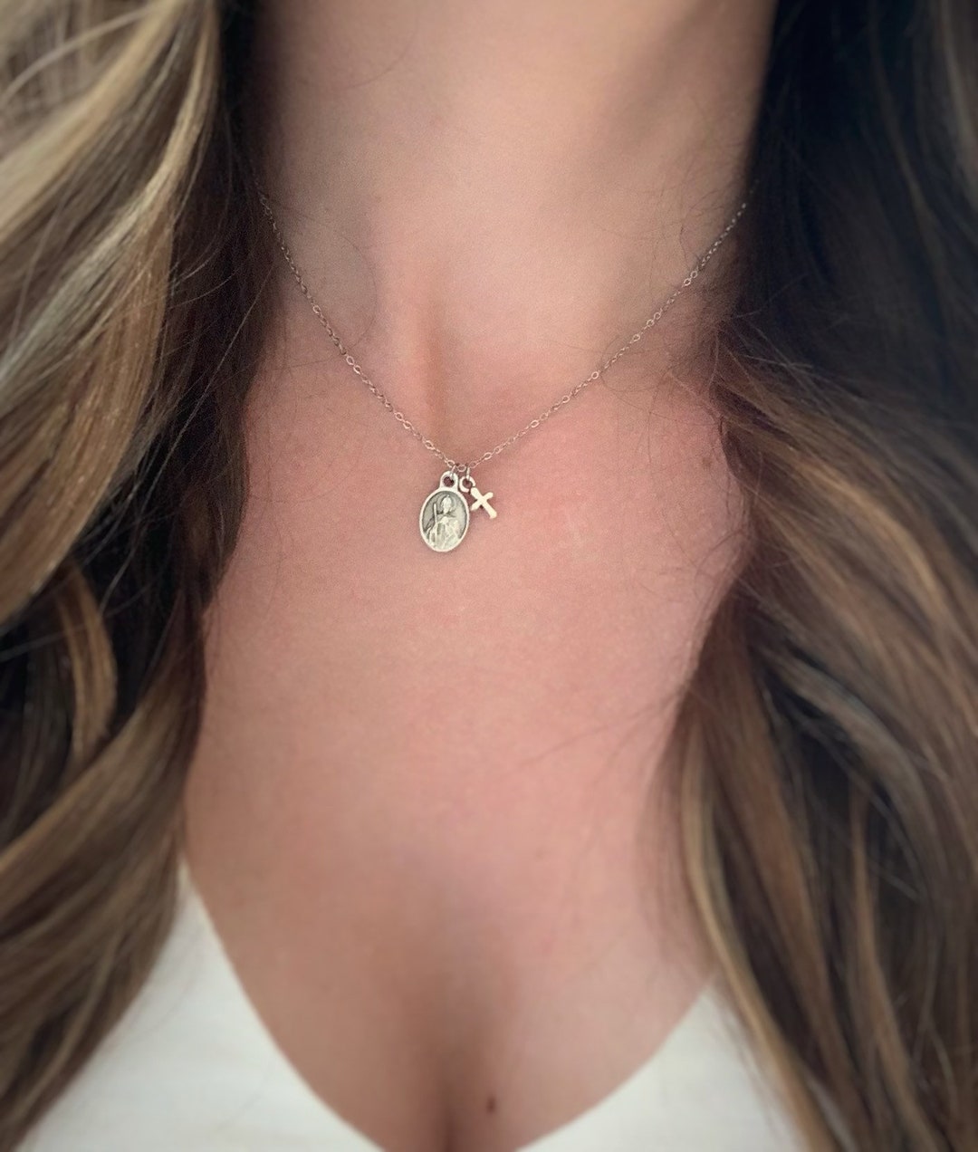 Catholic Saint Necklace St Therese Necklace St Patrick Necklace St