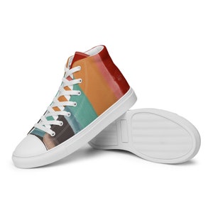 Della’s Stripes Women’s high top canvas shoes | Sneakers