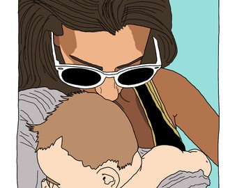 Custom Portrait Drawing - Digital Art - Digital Print - Personalized Portrait - Drawing From Photo - Custom Gift