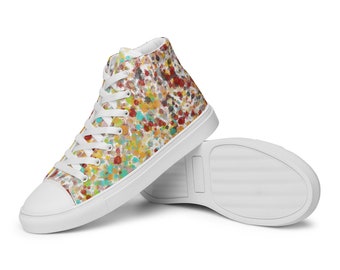 Splatter Women’s high top canvas shoes | Sneakers