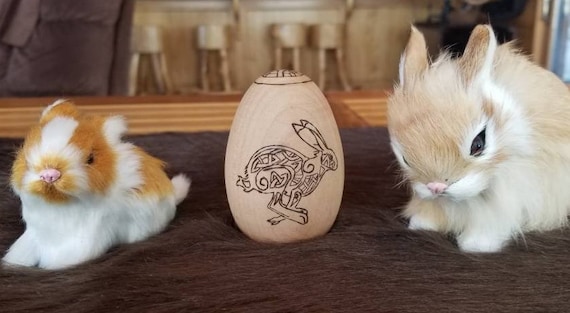 Wood burned Ostara Egg