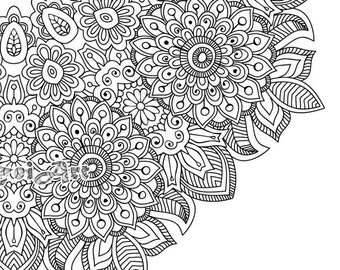 mandala coloring etsy
