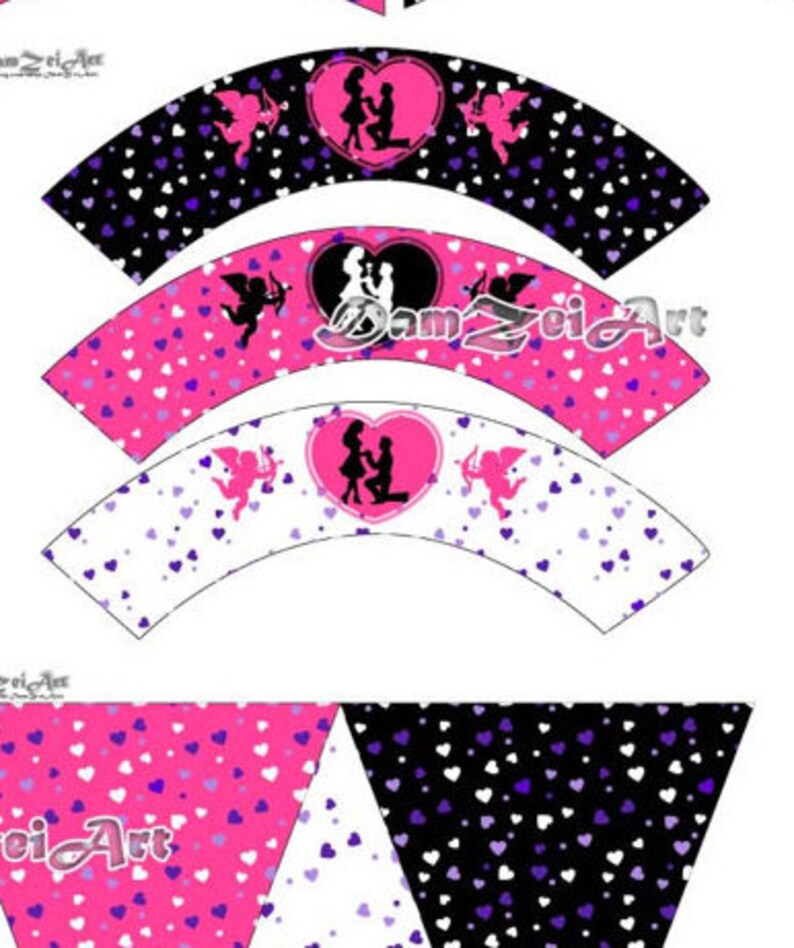 drink labels valentines day cake toppers full printable sets valentine s day party decorations valentine banner love cupcake wrappers garlands flags bunting party decor scottironworks com