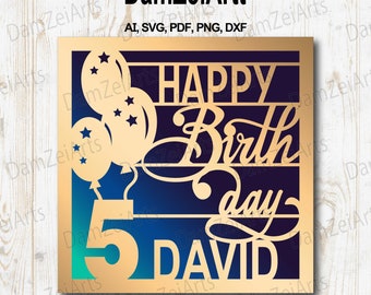 21st Birthday card svg, personalized handmade happy birthday card, svg card for cricut cameo, 21st Birthday Gift