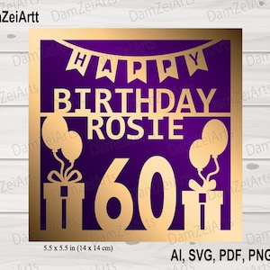 Personalized Birthday Card, svg personalized, Birthday Card svg template for Cricut Cameo