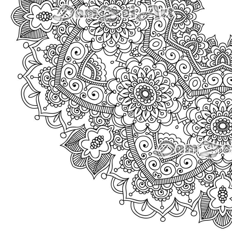 Download Flower Mandala Coloring Page Printable Pdf Blank Mandala ...