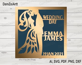 Personalised Wedding Card, Wedding Cards, Wedding Day Cards, Bride & Groom Cards,Personalised Cards, Mr And Mrs Cards