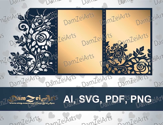 Free Free 303 Tri Fold Free Laser Cut Wedding Invitation Svg SVG PNG EPS DXF File