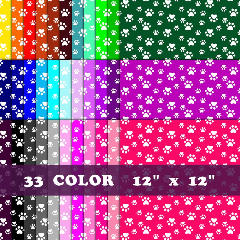 Rainbow Minecraft Printable Digital Papers 300dpi 33color Pet