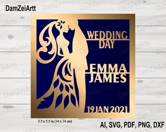 Personalised Wedding Card, Wedding Cards, Wedding Day Cards, Bride & Groom Cards,Personalised Cards, Mr And Mrs Cards