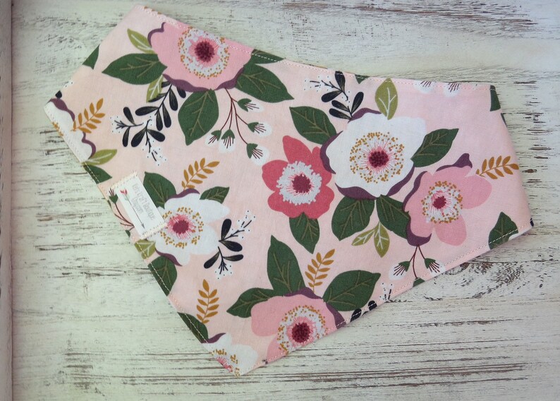 Spring Bandana Reversible Dog Scarf Pretty Personalized Bandanna Flowers Summer Bandana Floral Dog Bandana