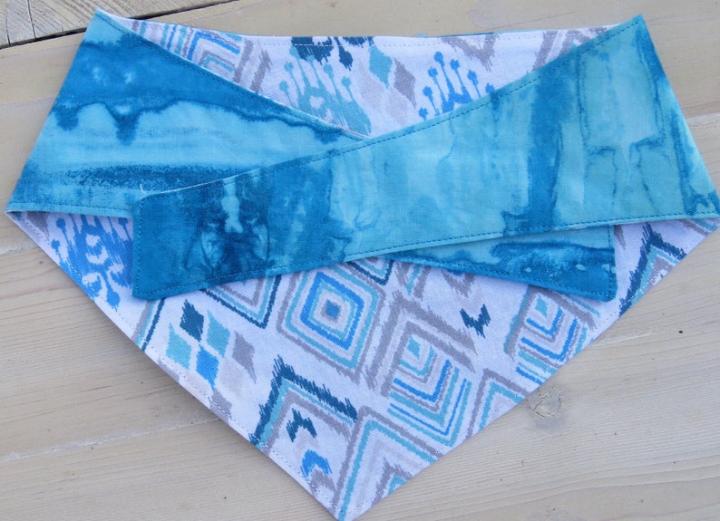Blue Batik Dog Bandana Personalized Bandanna South West Bandana Dog Bandana tie dye Dog Scarf