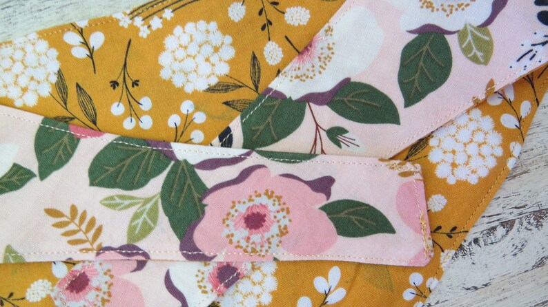 Spring Bandana Reversible Dog Scarf Pretty Personalized Bandanna Flowers Summer Bandana Floral Dog Bandana