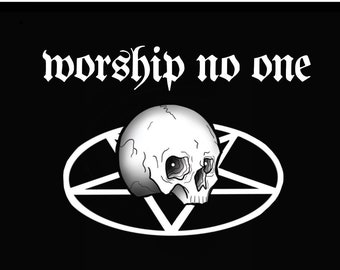 Worship No One Pentagram Print