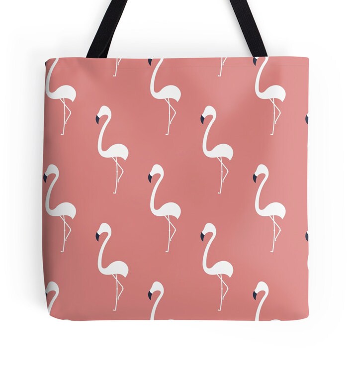 Flamingo Tote Bag Flamingo Purse Flamingo Handbag Retro Etsy