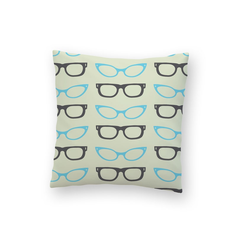 Eyeglasses Pillow Retro Pillow Eyewear Pillow Mid Etsy
