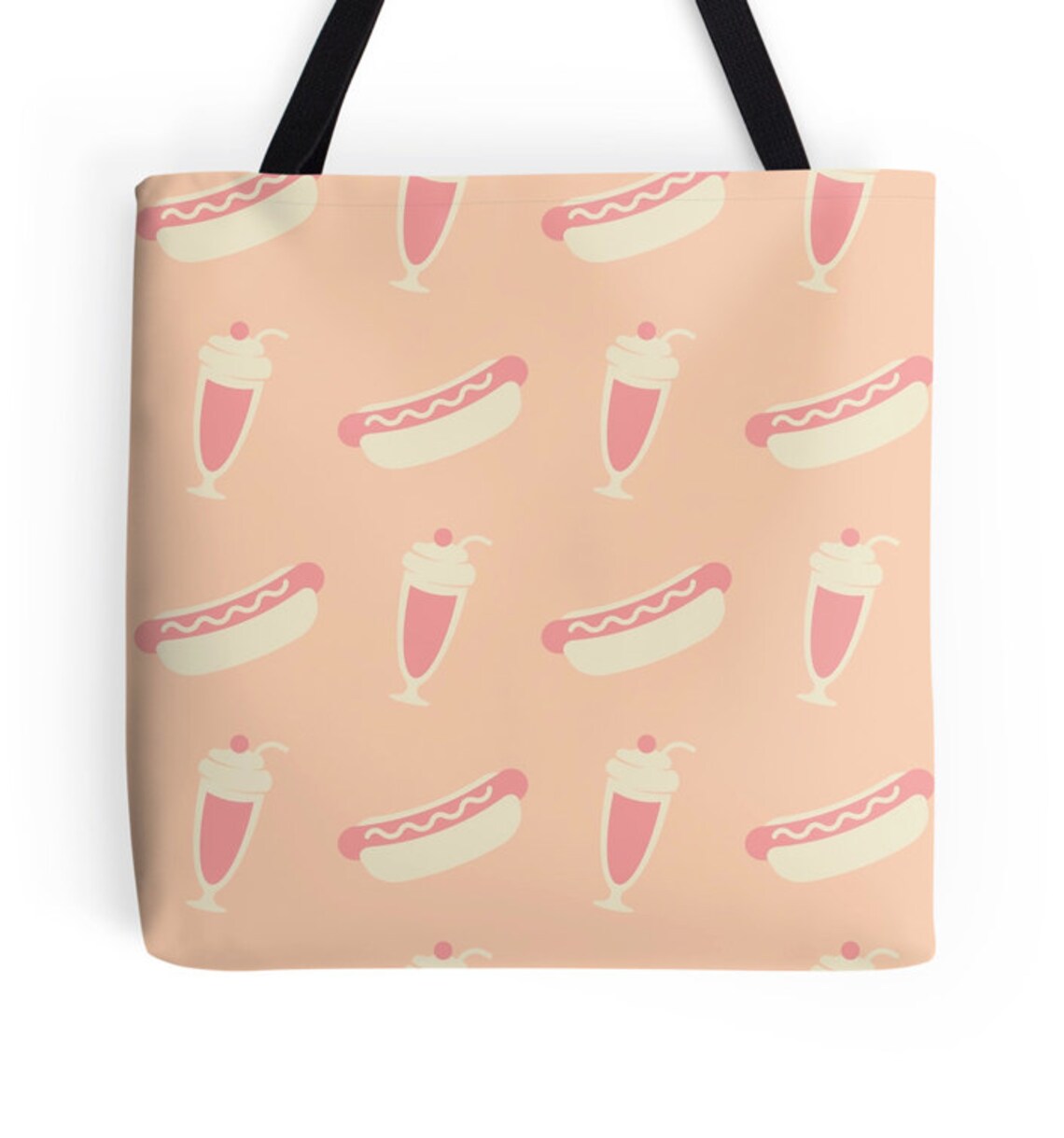 Hot Dog Tote Bag Hot Dog Purse Retro Diner Handbag Retro Etsy