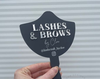 Lash & Brow Artist Social Media Face Prop | Personalised | Aesthetics Sign | Lash Sign | Salon Decor