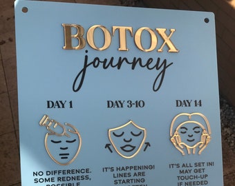 Botox Results Journey Advice Acrylic A3 Wall Sign | Beauty Sign | Business Sign | Spa Sign | Salon Sign | Salon Decor